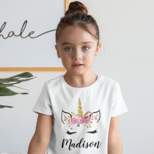 Kids Unicorn T Shirt Personalised With Name