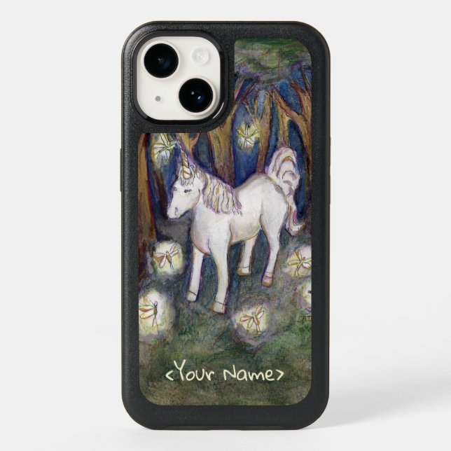 Unicorn & Fairies Custom Name iPhone X Case Art (Back)