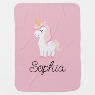 Unicorn, Fairy, Magic – Custom Name Baby Blanket