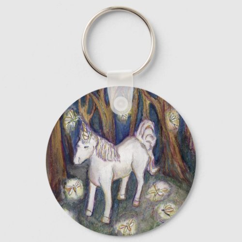 Unicorn Fairy Magic Forest Custom Art Keychains