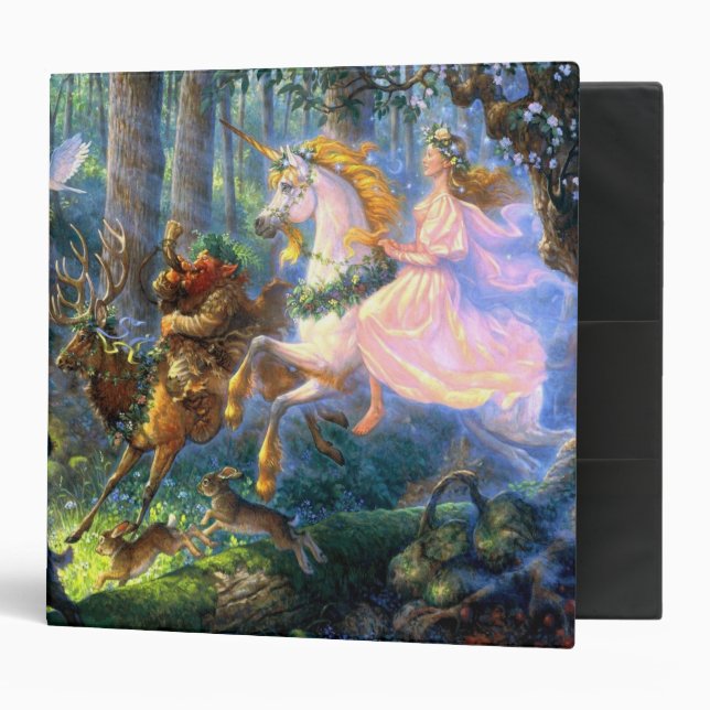 unicorn fairy pan 3 ring binder (Front/Inside)