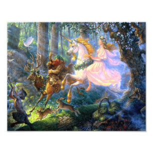 unicorn fairy pan photo print