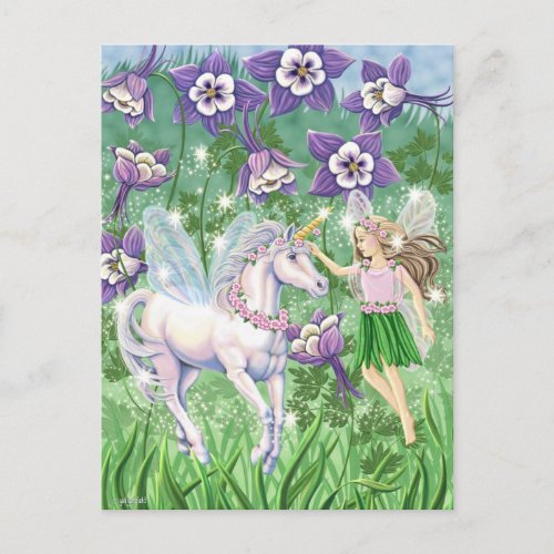 Unicorn Fairy Postcard