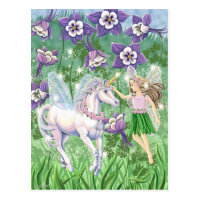 Unicorn Fairy Postcard