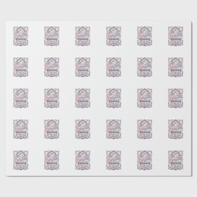 Unicorn Fairytale Hooves Original Merch Design_1 Wrapping Paper (Flat)