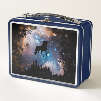 Unicorn fairytale metal lunch box