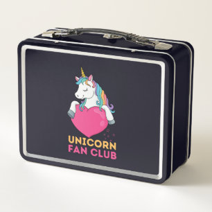 Unicorn Fan Club Kids Metal Lunch Box