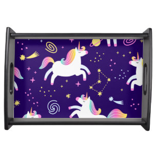 Unicorn Fan Club pattern Cute     Serving Tray