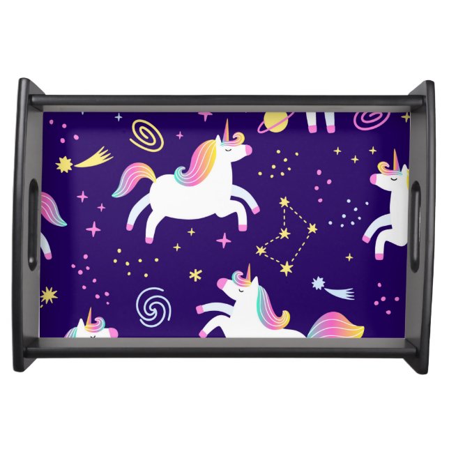 Unicorn Fan Club pattern Cute     Serving Tray (Front)