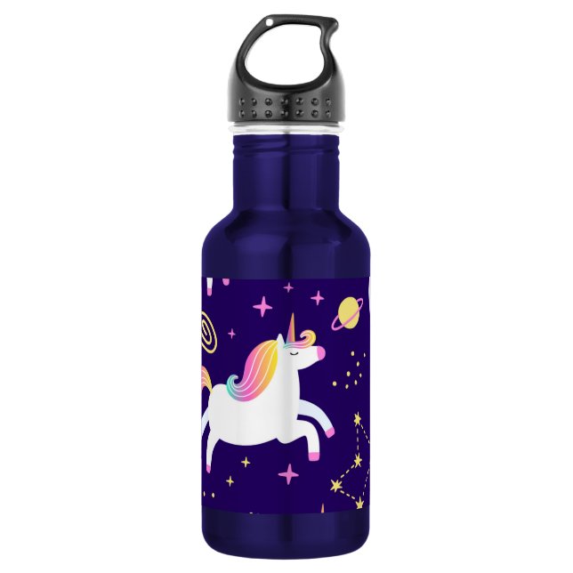Unicorn Fan Club pattern Cute      Stainless Steel Water Bottle (Front)