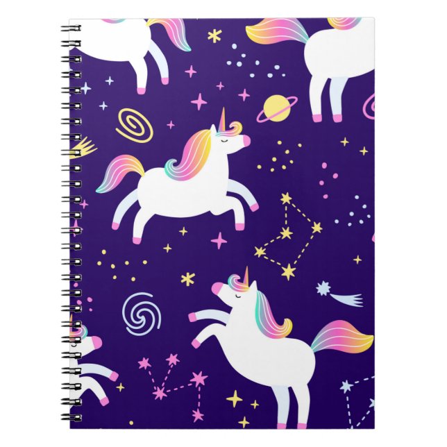 Unicorn Fan Club pattern  Notebook (Front)