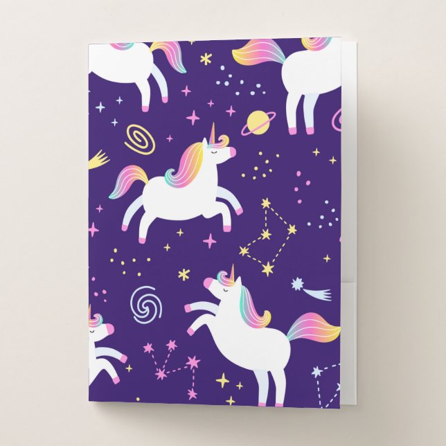 Unicorn Fan Club pattern   Pocket Folder (Front)