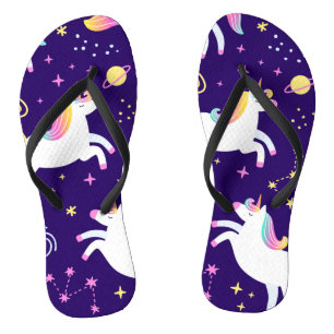 Unicorn Fan Club pattern Wrapping Paper Flip Flops