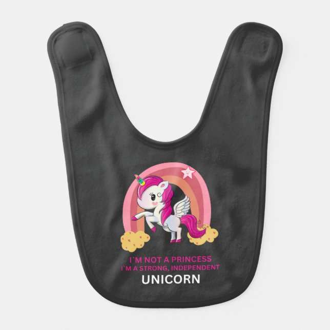 Unicorn Fan Club, Unicorn lover, Funny unicorn    Baby Bib (Front)
