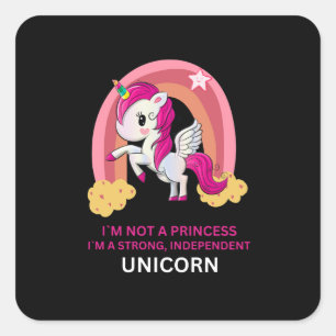 Unicorn Fan Club, Unicorn lover, Funny unicorn Square Sticker