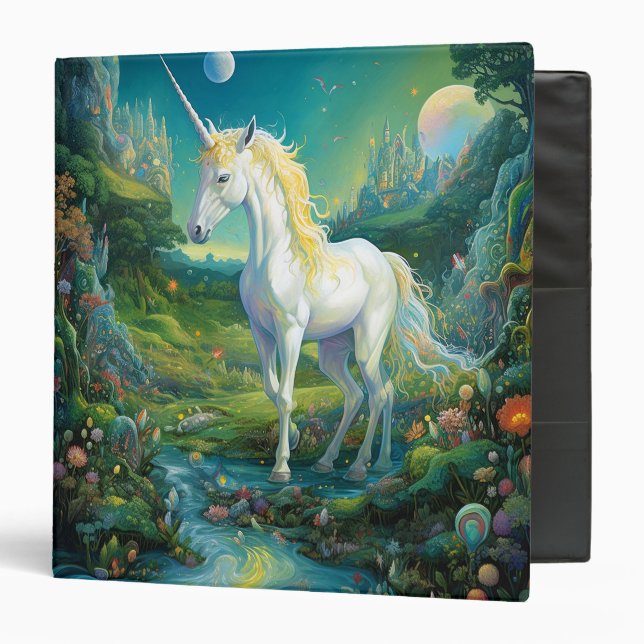 Unicorn Fantasy Art 3 Ring Binder (Front/Inside)