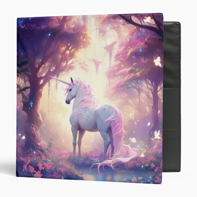 Unicorn Fantasy Art 3 Ring Binder (Front/Inside)