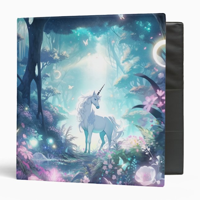 Unicorn Fantasy Art 3 Ring Binder (Front/Inside)