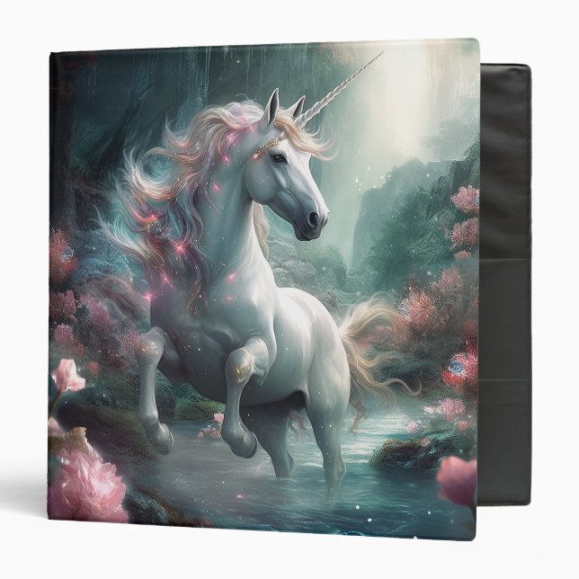 Unicorn Fantasy Art 3 Ring Binder (Front/Inside)
