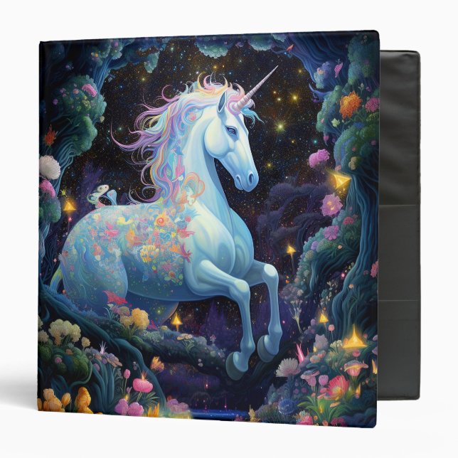 Unicorn Fantasy Art 3 Ring Binder (Front/Inside)