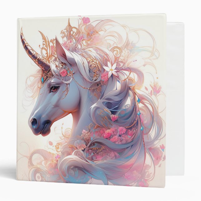 Unicorn Fantasy Art 3 Ring Binder (Front/Inside)