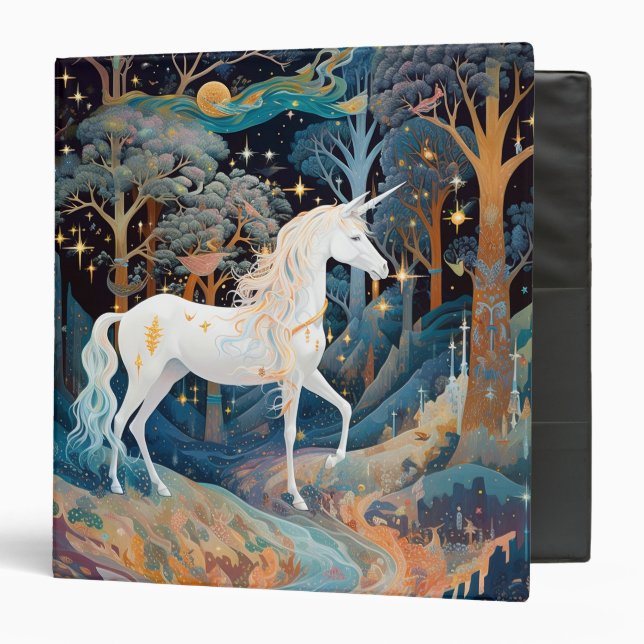 Unicorn Fantasy Art 3 Ring Binder (Front/Inside)