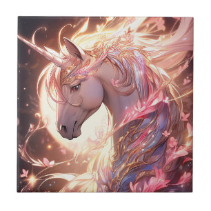 Unicorn Fantasy Art Ceramic Tile