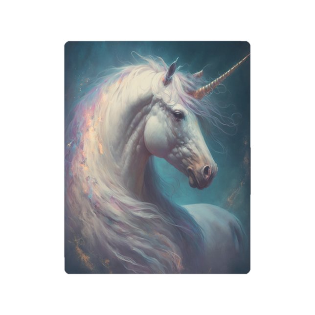 Unicorn Fantasy Art Metal Print (Front)