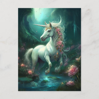 Unicorn Fantasy Art Postcard