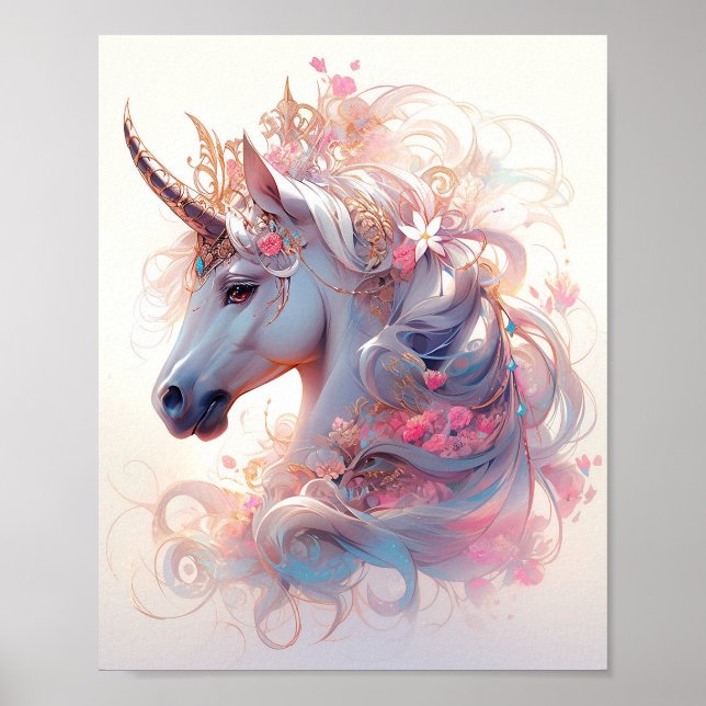 Unicorn Fantasy Art Poster (Front)