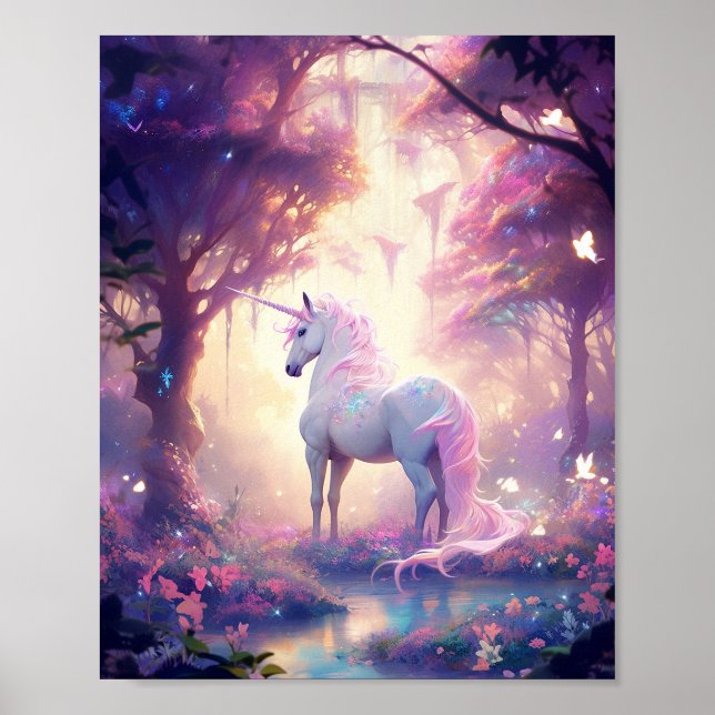 Unicorn Fantasy Art Poster (Front)