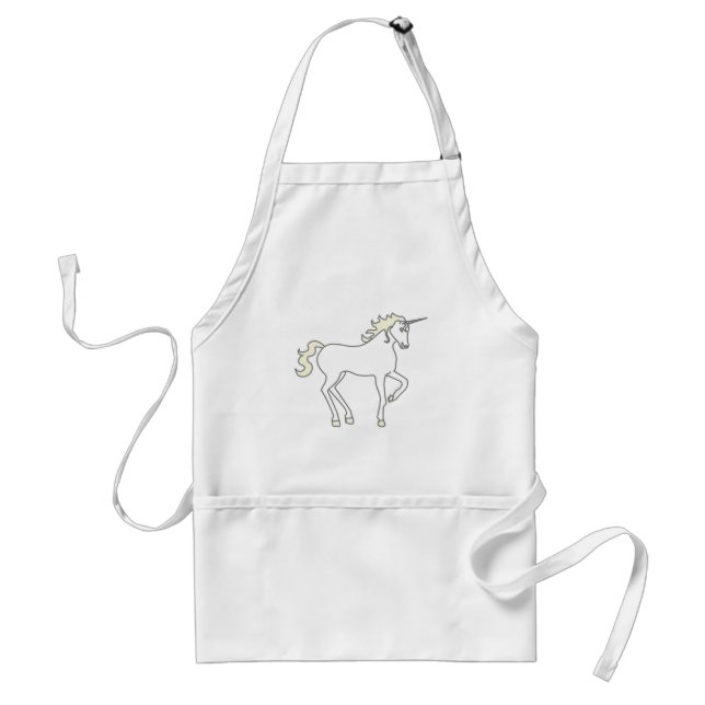 Unicorn Fantasy Creature Mythical Animal Whimsical Adult Apron (Front)