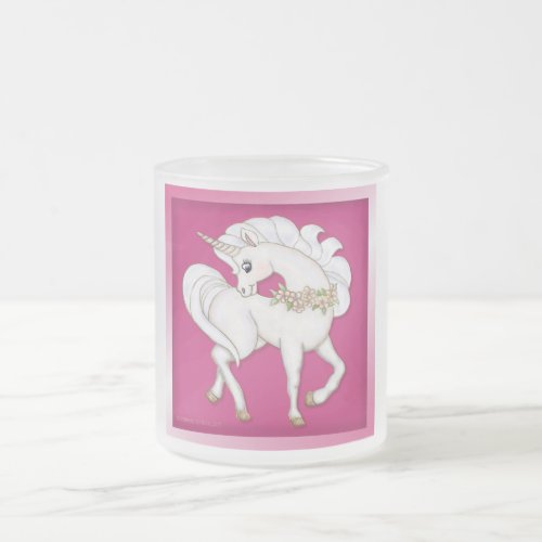 Unicorn Fantasy Frosted Glass Coffee Mug