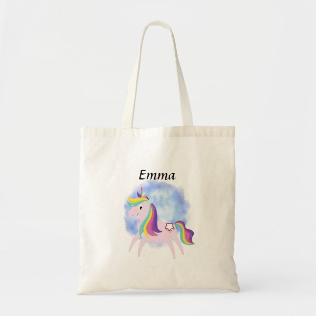 unicorn fantasy magical world tote bag (Front)