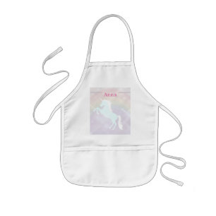 unicorn fantasy pink and purple kids' apron
