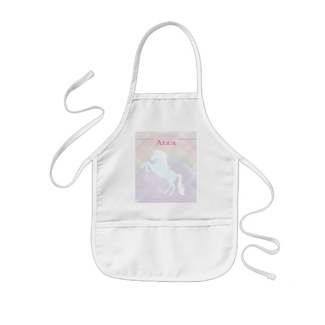 unicorn fantasy pink and purple kids' apron (Front)