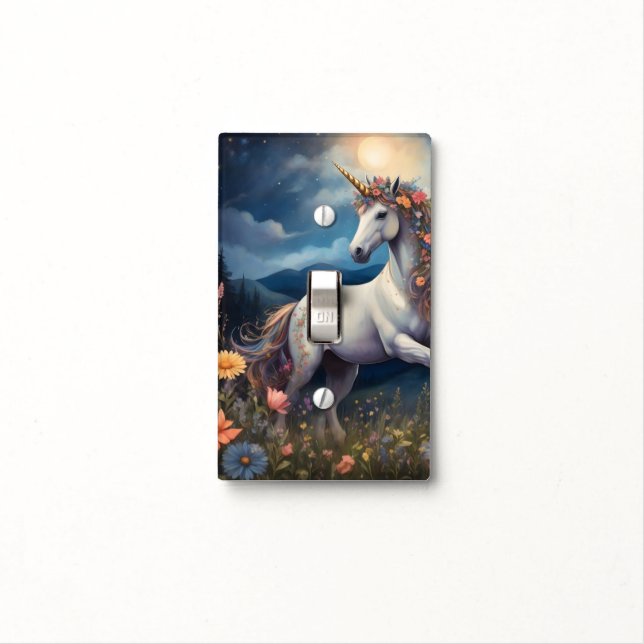 Unicorn Fantasy Switch Plate for Girls  (In Situ)