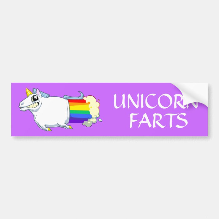 Unicorn Farts Bumper Sticker