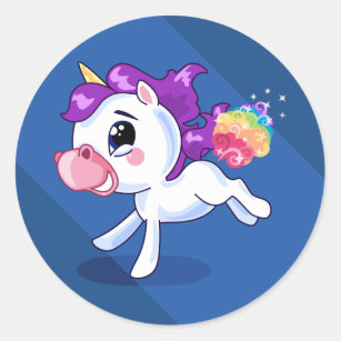 Unicorn Fart Stickers Zazzle