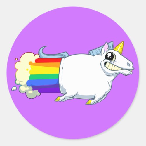 Unicorn Farts Sticker reversed