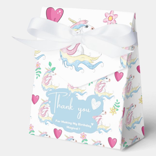 Unicorn Favor Box (Front)