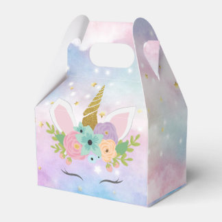 Unicorn favor box birthday party personalized