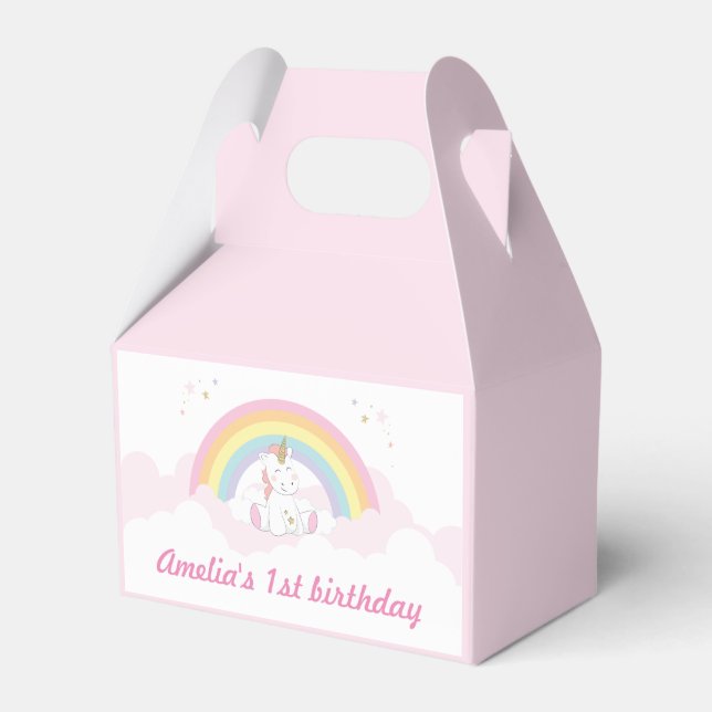 Unicorn Favor Boxes (Front Side)