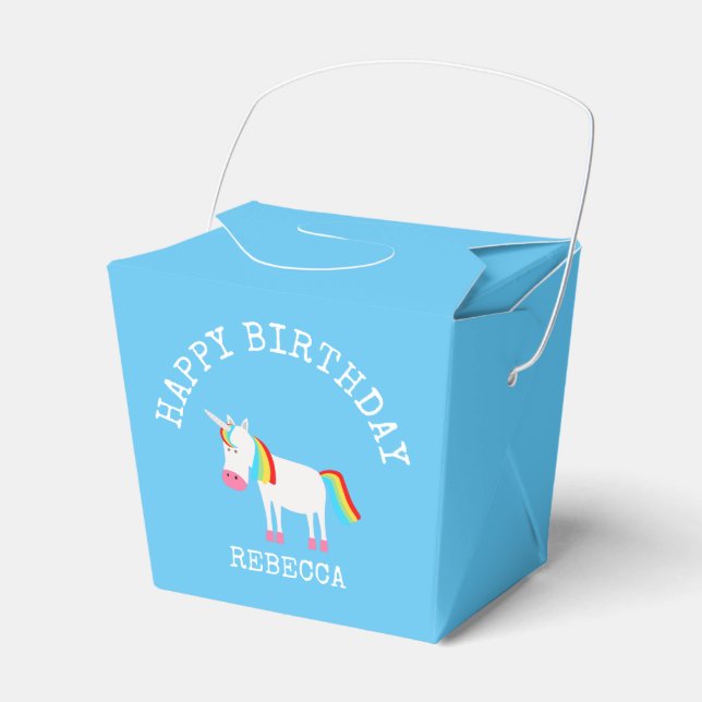 Unicorn Favor Boxes (Front Side)