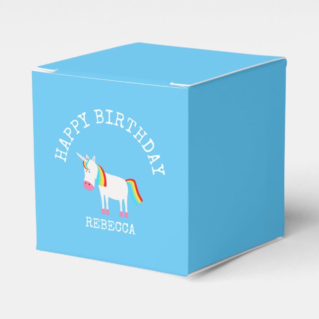 Unicorn Favor Boxes (Front Side)