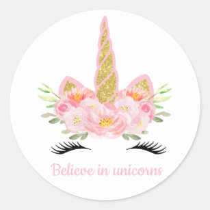 Unicorn Eye Lashes Stickers Zazzle