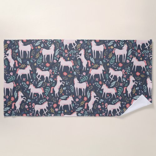 Unicorn Fields Beach Towel