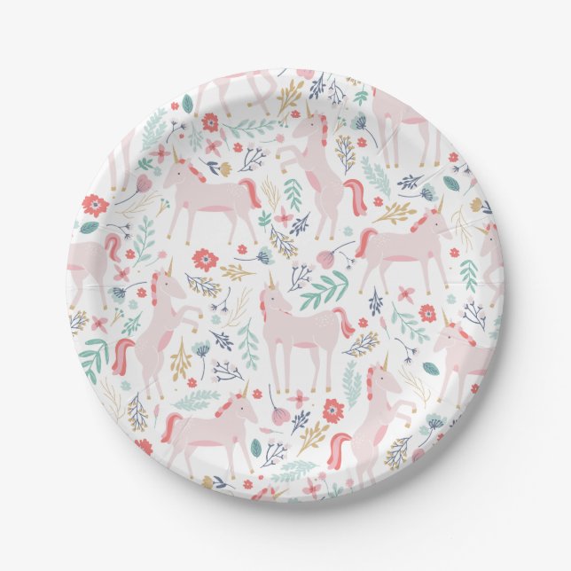 Unicorn Fields Paper Plates (Front)