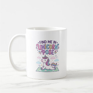 Unicorn Find Me in Unicorn Pose Print Ready POD Ar Coffee Mug