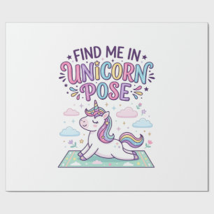 Unicorn Find Me in Unicorn Pose Print Ready POD Ar Wrapping Paper